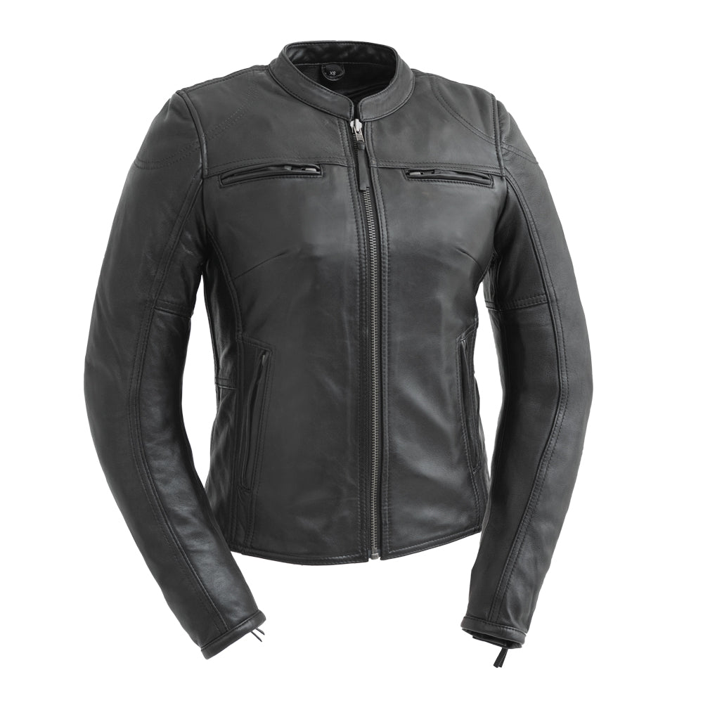Supastar - Womens Motorcycle Leather Jacket Women's Leather Jacket First Manufacturing Company XS